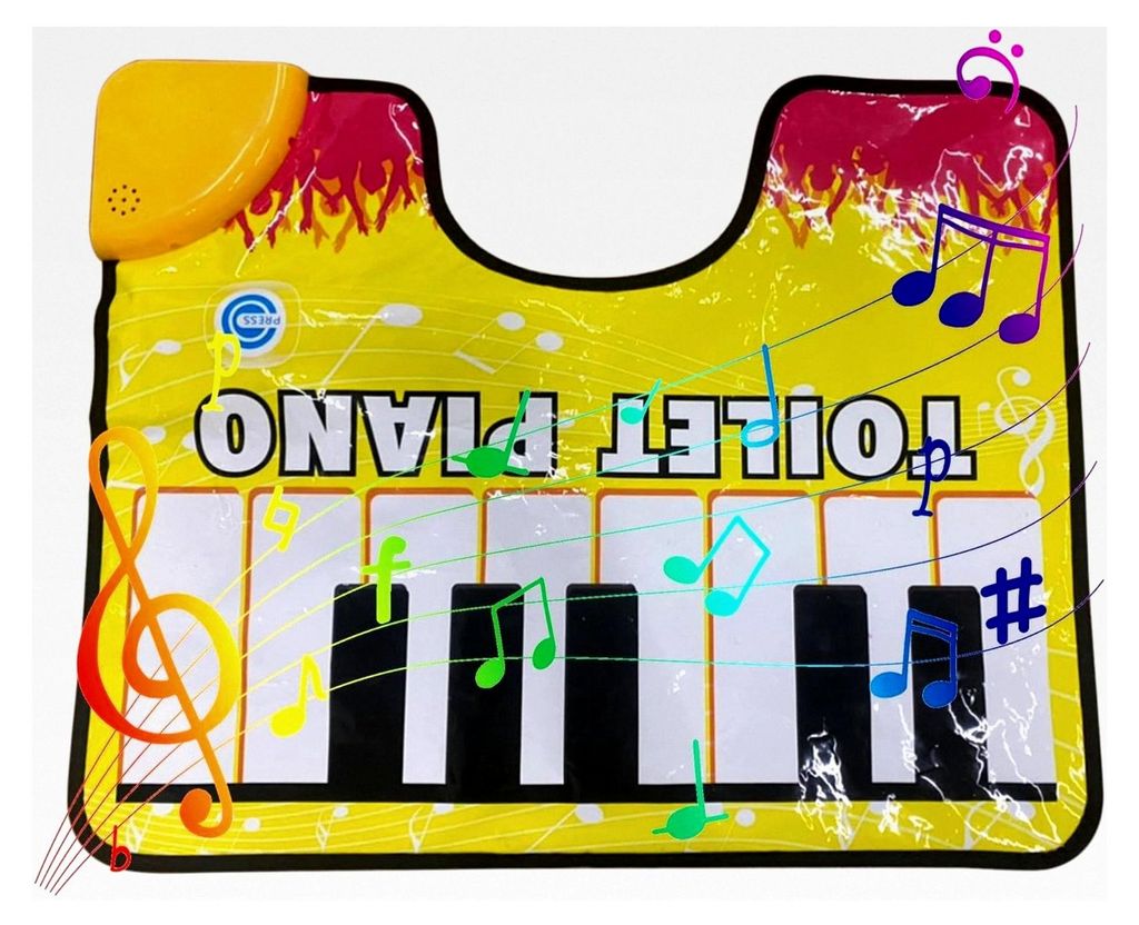 Klavier-Toilettenmatte – Lustige und leicht zu reinigende Musikmatte für das Badezimmer