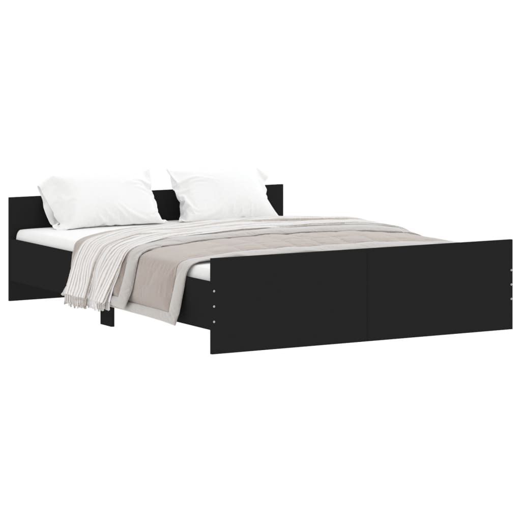 Giroletto con testiera e pediera nero 160x200 cm Immagine del prodotto 