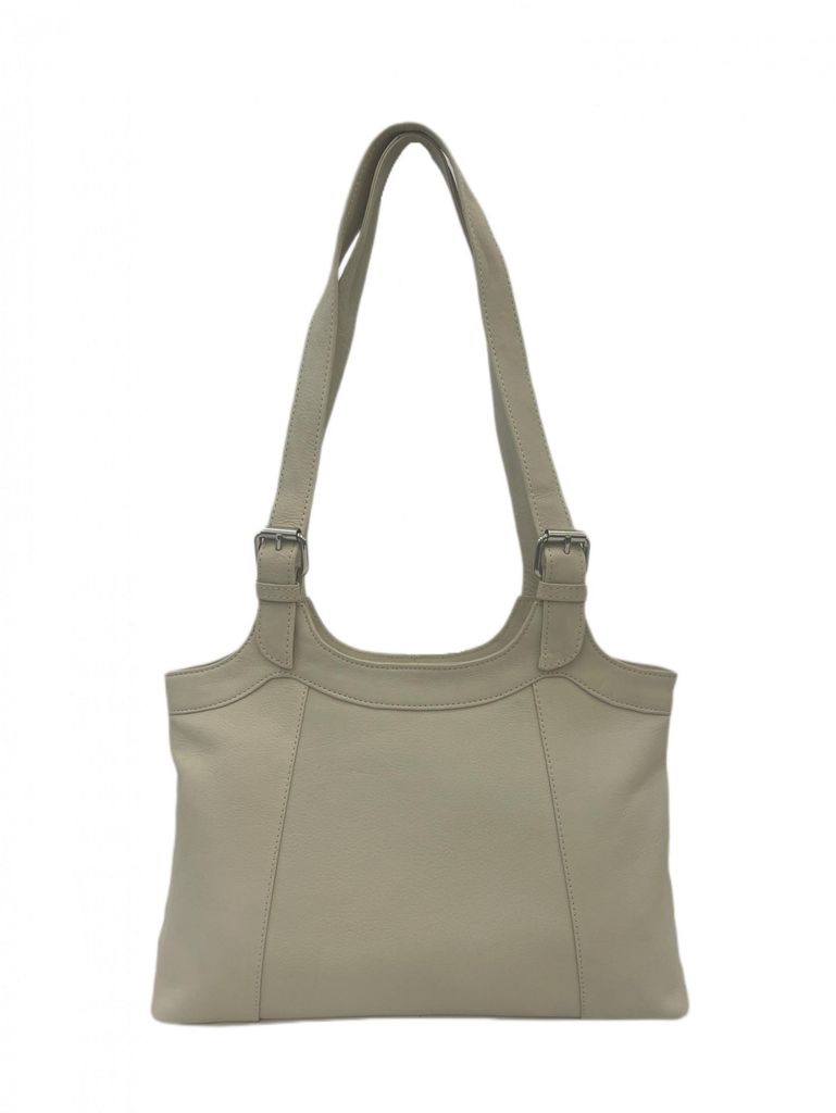 C1077 Cinino Ledertasche Beige
