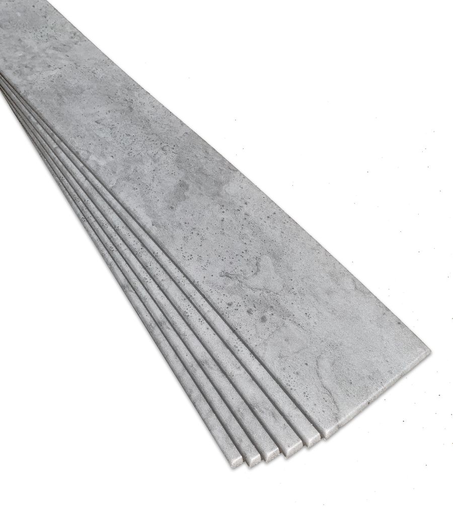 DECCART | Deckenpaneele | Dekorative Schaumstoffpaneele | Bretter Betonoptik | Set 12 x 100x16,7 cm | 2 m²
