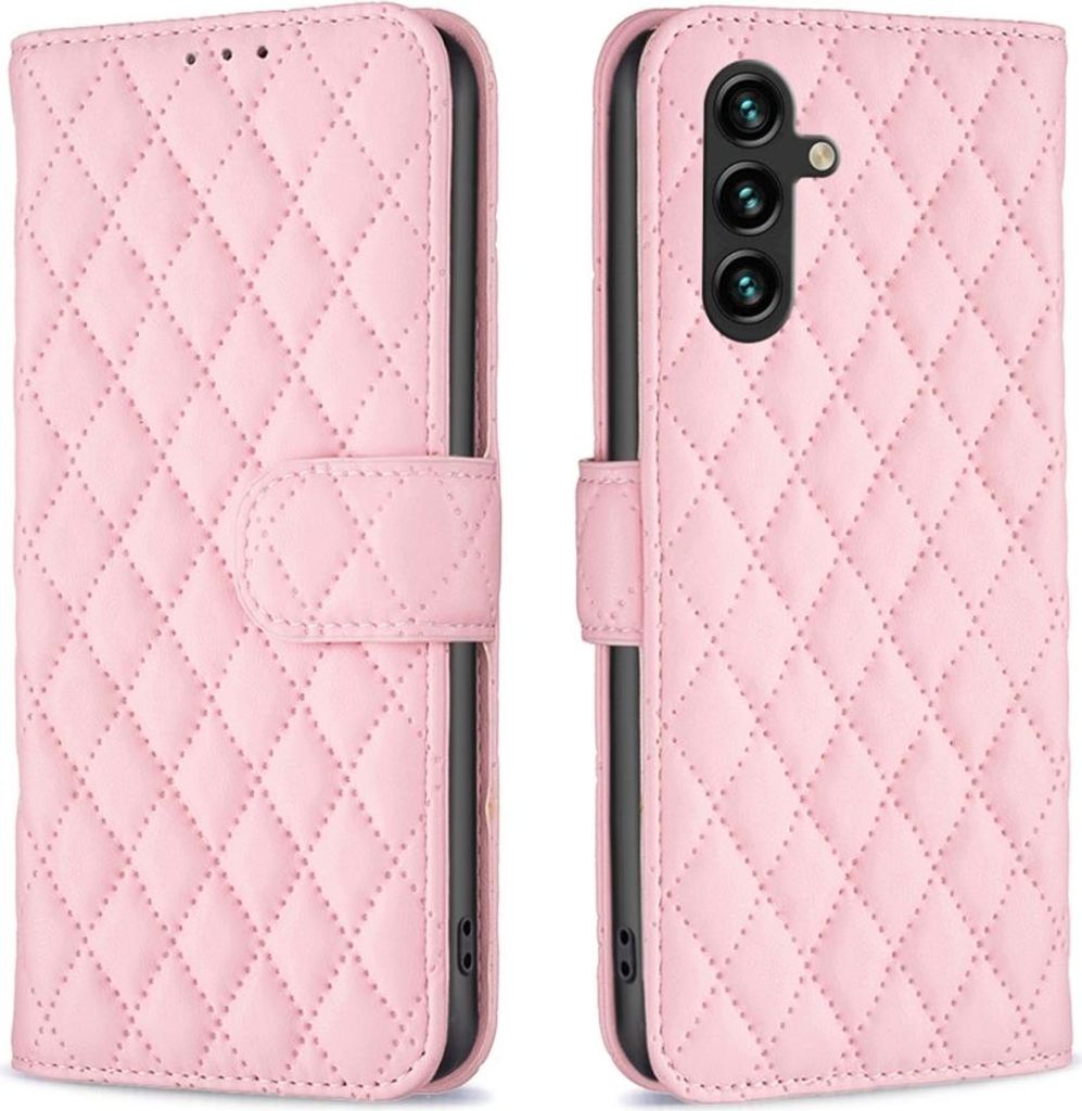 Samsung Galaxy A36 Hülle - BINFEN Rhombus Klapphülle - Rosa