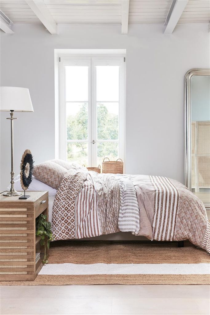 Rivièra Maison Renforcé Bettwäsche Sert Secrets Sand 155X220 155 x 220 cm + 1x 80 x 80 cm 1 Bettbezug, 1 Kissenbezug Sand