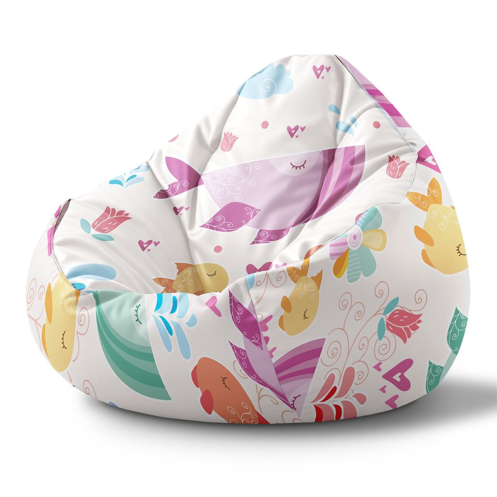 Dreamroots Sitzsack Paradise Kinder mit füllung, Bodenkissen Sitzsack, Kinderzimmer 90x100x105 cm, Bean Bag Kinder, Kindersitzsack, Magical Whale