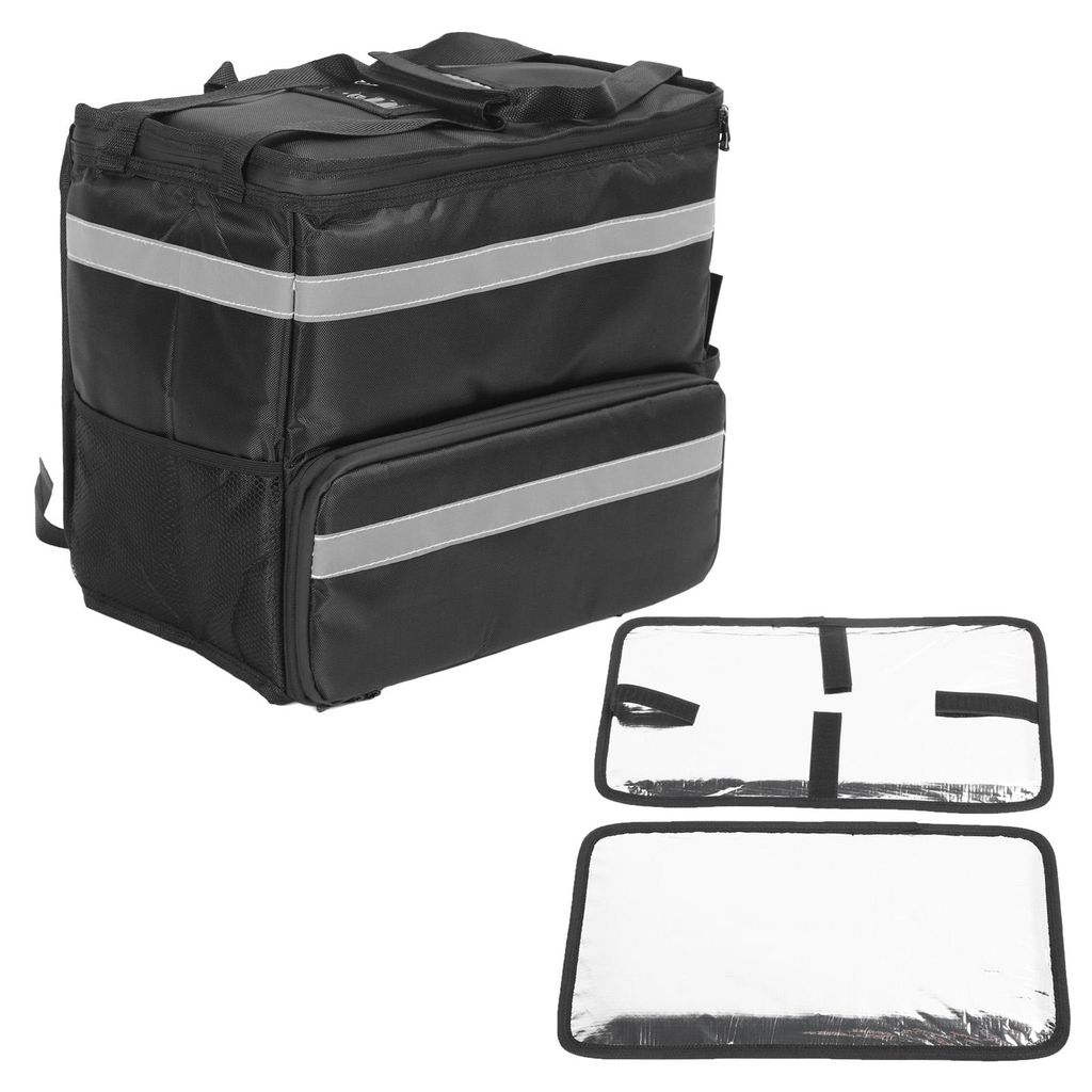 Rucksack für Lebensmittellieferung, 1680D Oxford-Gewebe, wasserdicht, erweiterbar, isoliert, für heiße Pizza, für Fahrrad, Camping, Strand, Sch...