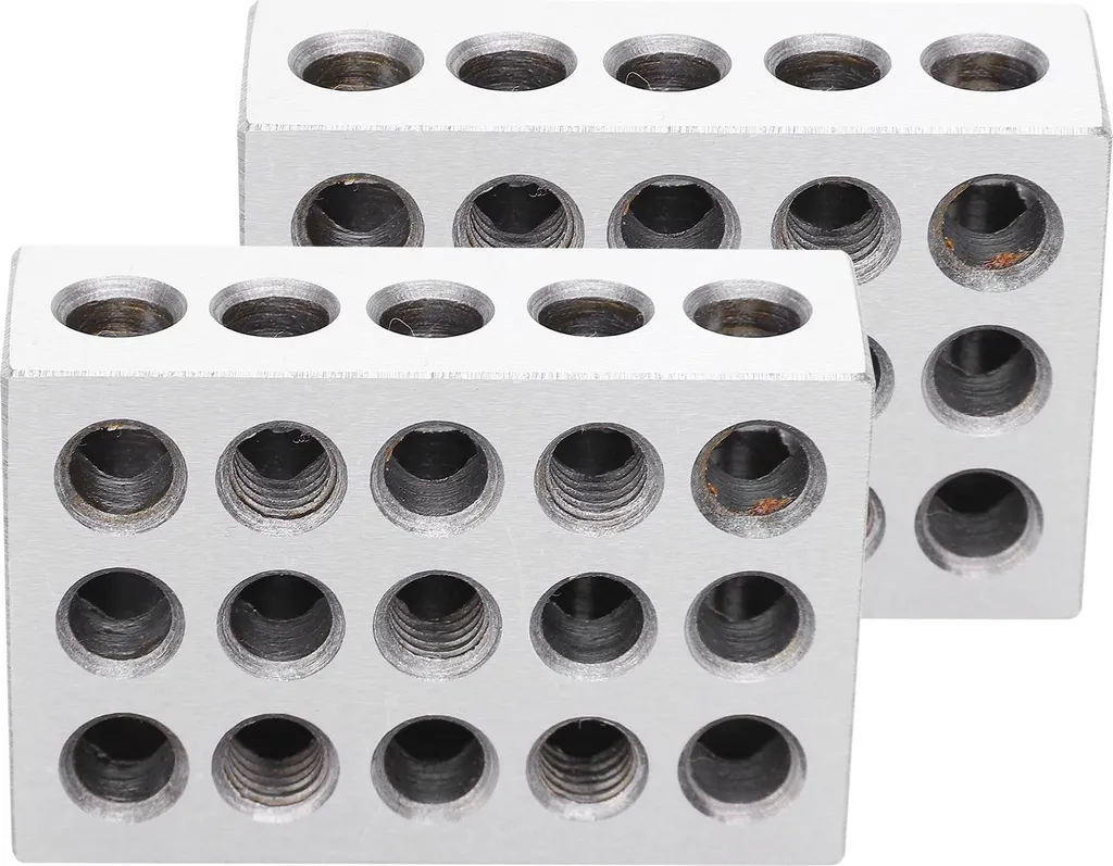 Blocs 1-2-3 de précision 23 trous ajustés 0,0002 pouce pour usinage