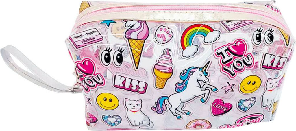 Transparenter Fall mit Einhorndruck