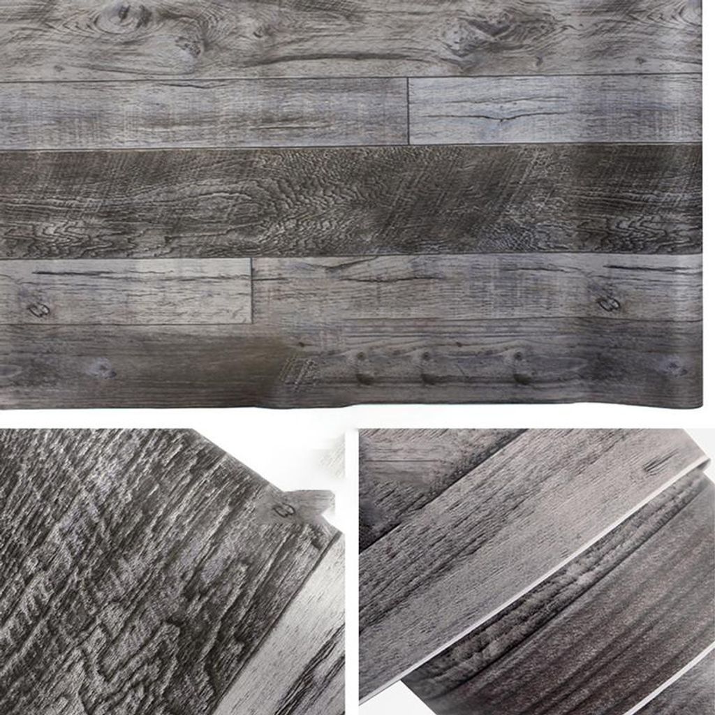 Tapete in Holzoptik, selbstklebende dekorative Vinyltapete zum Abziehen und Aufkleben, abnehmbar, 45,7 x 600 cm, Braun
