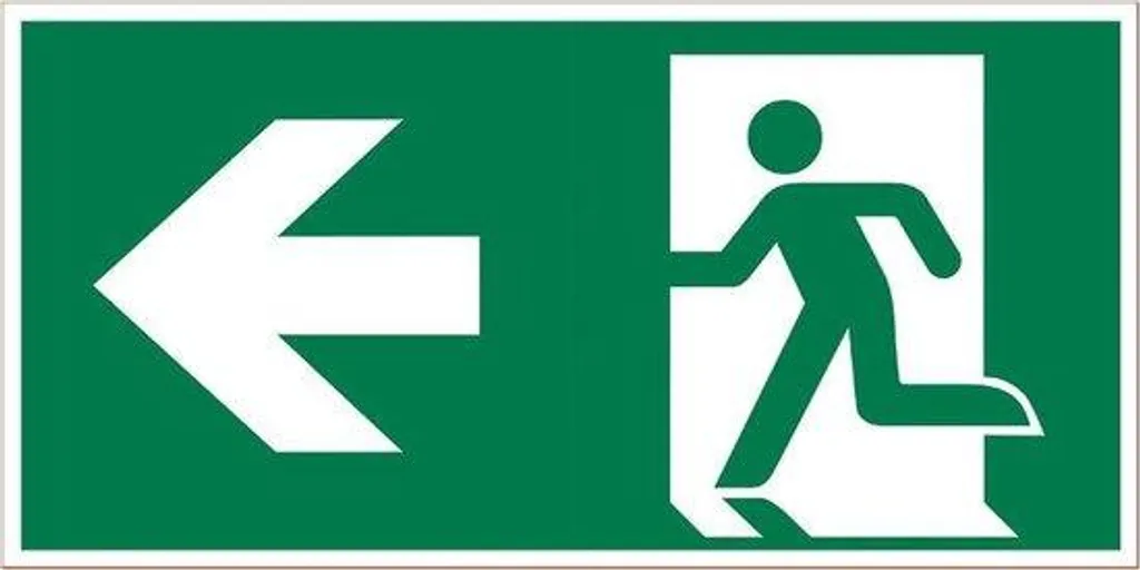 Panneau de signalisation 15 x 30 cm Chemin de fuite Doronicum Pickup