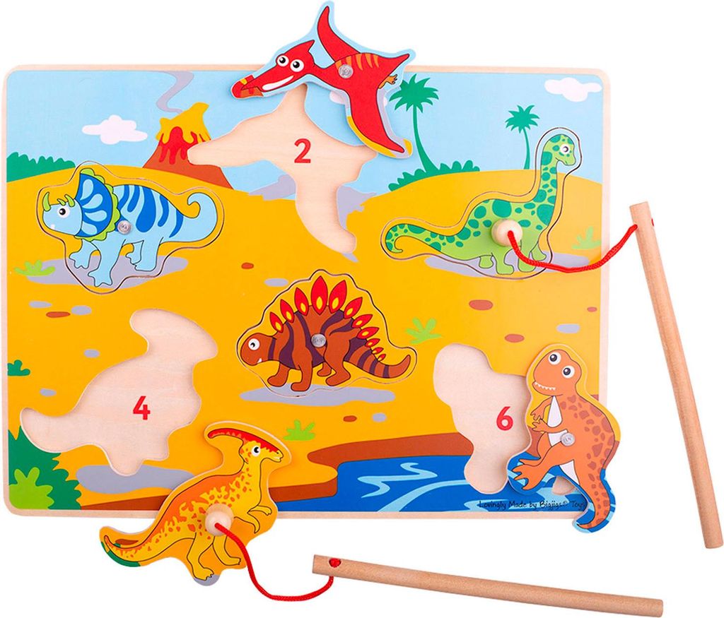 Bigjigs Toys Hölzerne Dinosaurier Fänger