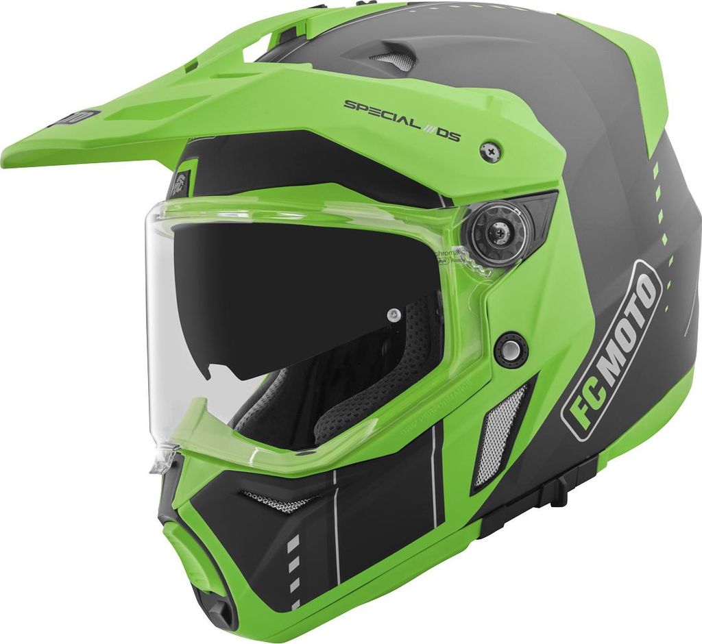 FC-Moto Merkur Pro Air Enduro-Helm, schwarz/grün, L Produktbild 