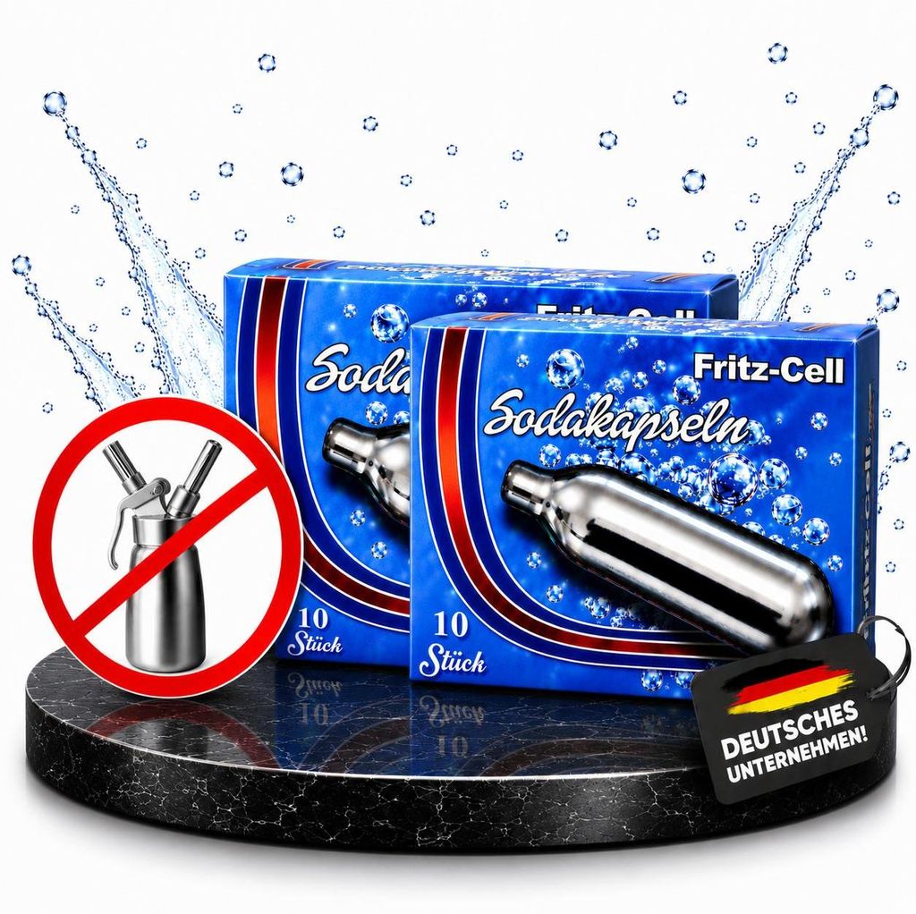 20 x Fritz Cell 8g C02 Sodakapseln - für Sodasyphon, Produktbild 
