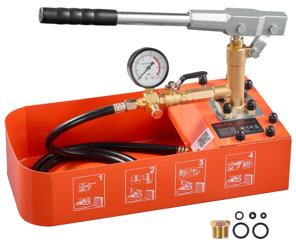 VEVOR Hydraulische Abdrückpumpe Druckprüfpumpe 7,57 L 0-50 Produktbild 