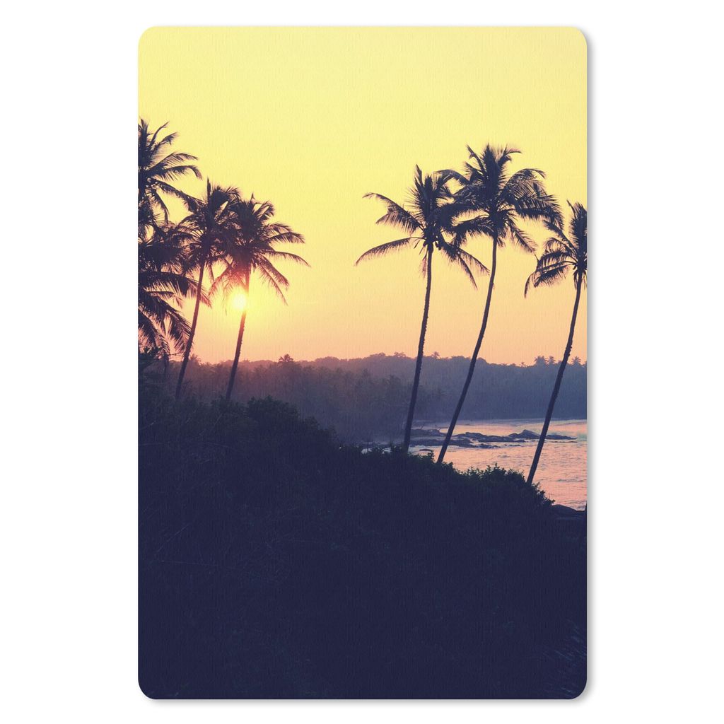 MuchoWow Mauspad Mousepad Meer - Palme - Abend - Landschaft 18x27 cm - Mousepads - Maus Mat - Pad - Mausunterlage