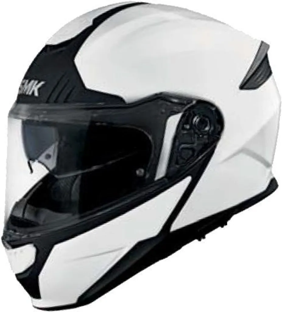 Casque Moto Modulable SMK Gullwing Blanc XXL avec Double Écran Solaire