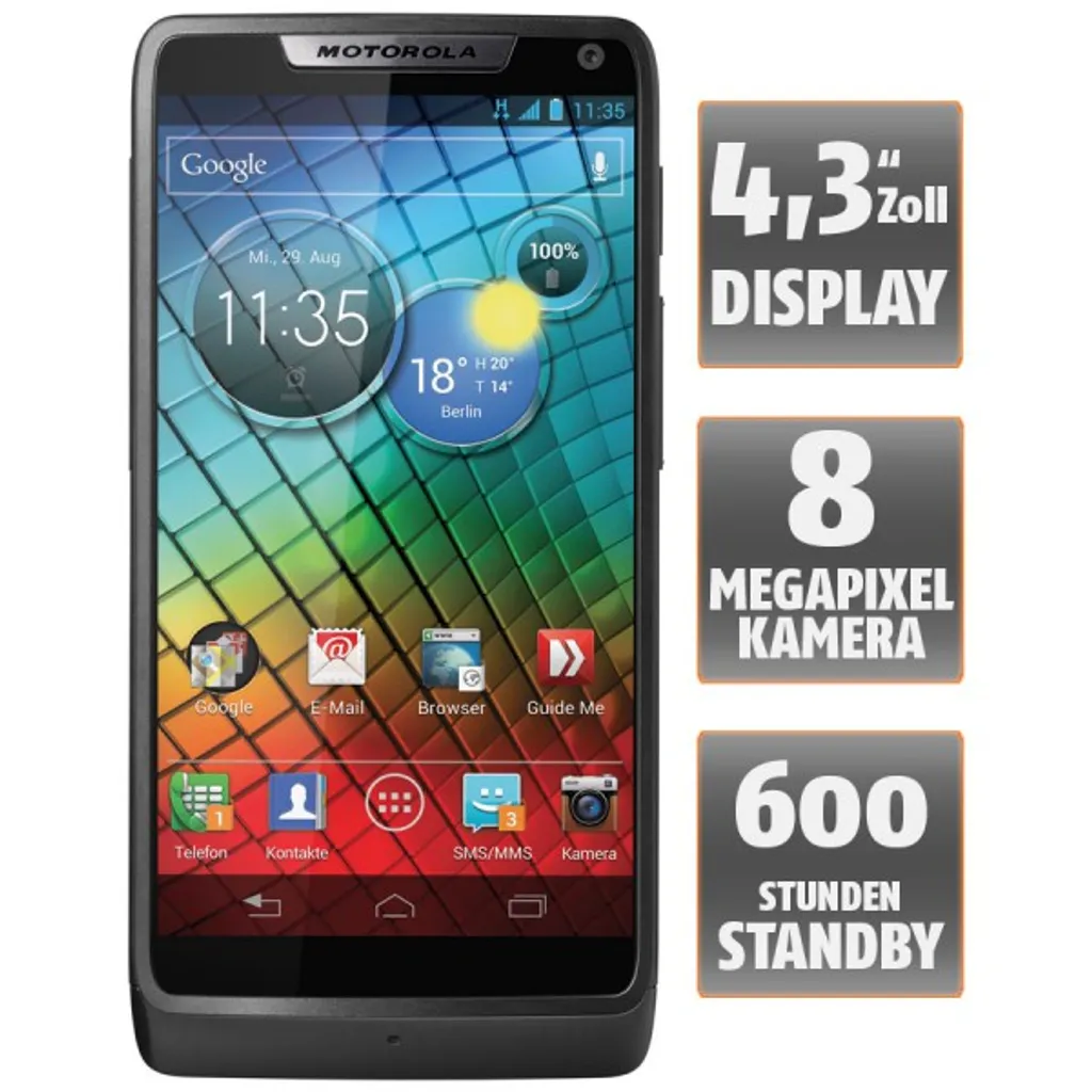 Motorola RAZR i Mobile Compact Idéal pour Navigation Web et E-mails