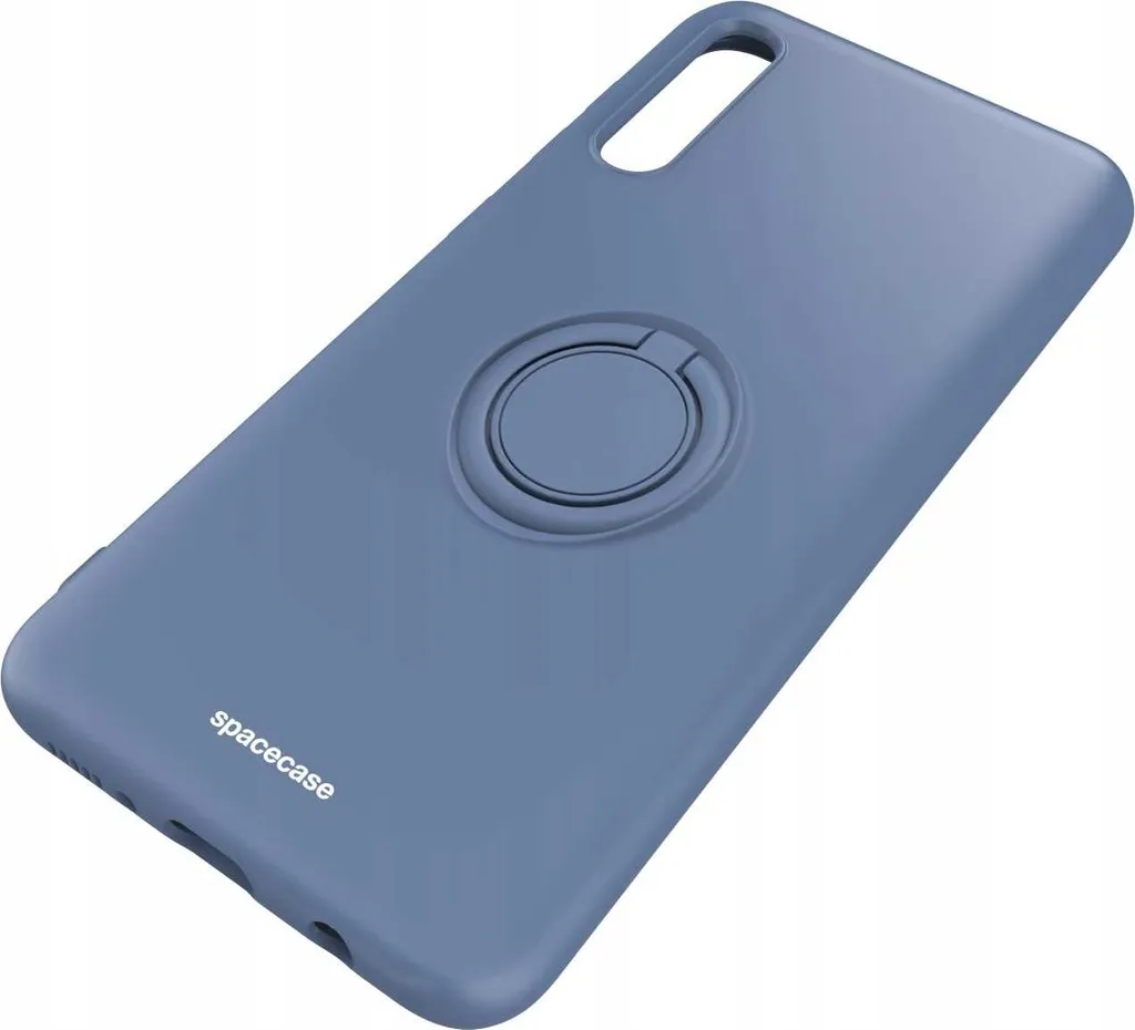 Custodia Galaxy A70 Blu Silicone SPACECASE Ring | Supporto Magnetico Auto - 4