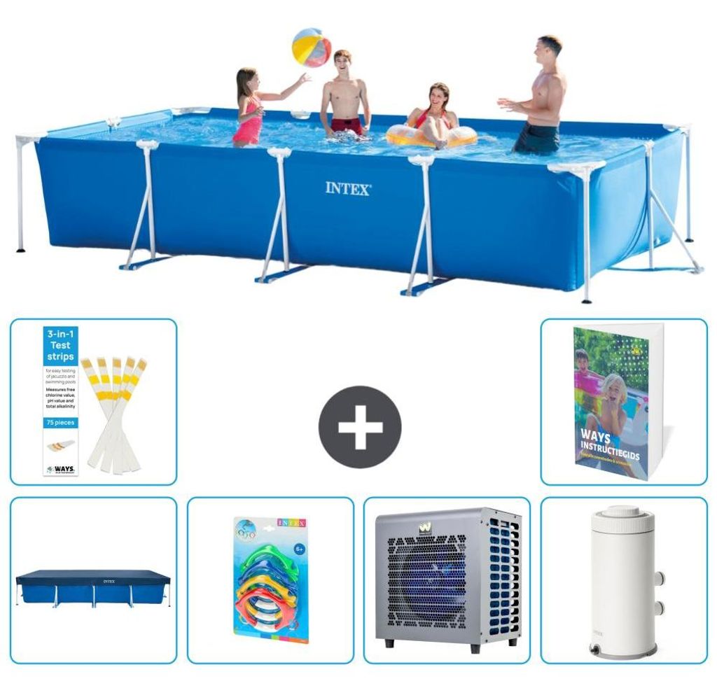 Rechteckiger Frame Pool - 450x220x84 cm - 7-teilig S164