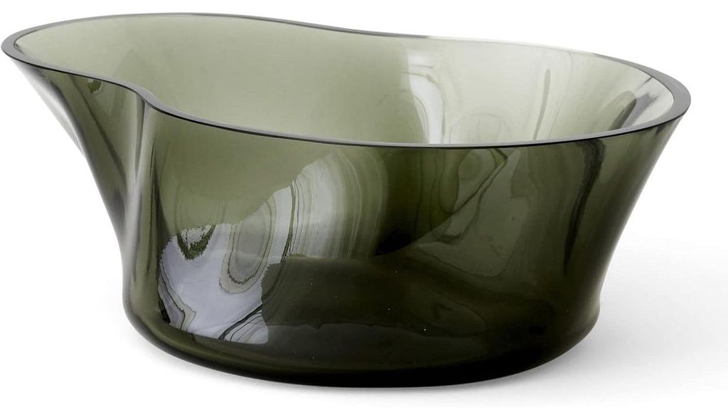 Audo Copenhagen handgefertigte grüne Glasschale