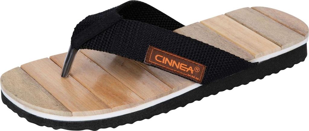 CINNEA »SAUNA« Wellness Zimtholz Dianette, Zehentrenner, Innensohle aus Zimtholz, Fußmassage Farbe schwarz