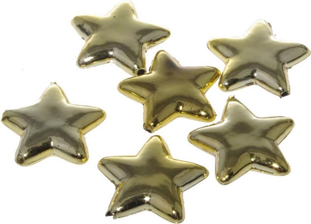 Deko Sterne Gold zum Aufstecken – 18 Stück (3×6) – ca. 1×4 cm – Weihnachtsdeko A104