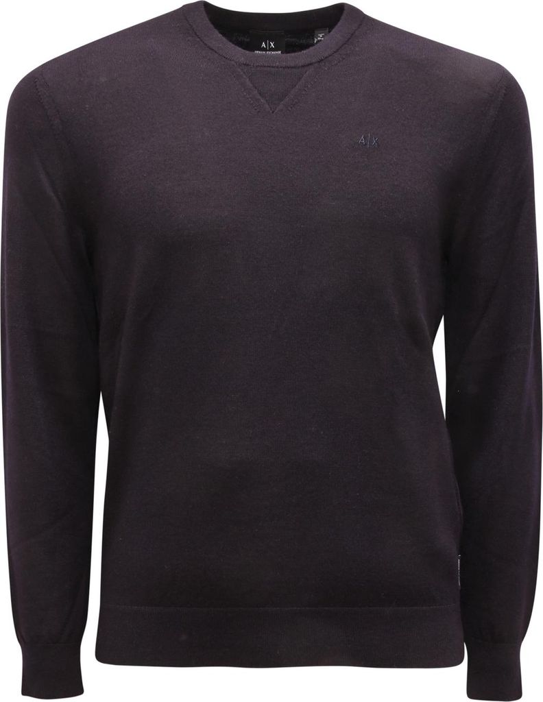 2362Az Maglione Uomo Armani Exchange Man Wool Sweater Blue