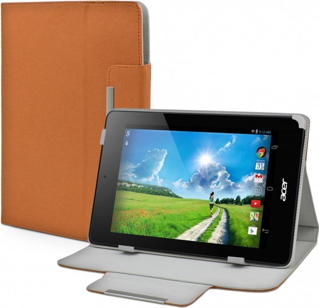 eFabrik Tablet Tasche Hülle für Acer Iconia One 7 ( B1-730HD ) 17,8 cm (7 Zoll) Tablet-PC Schutztasche Zubehör Schutzhülle Kunstleder Cover Cas...