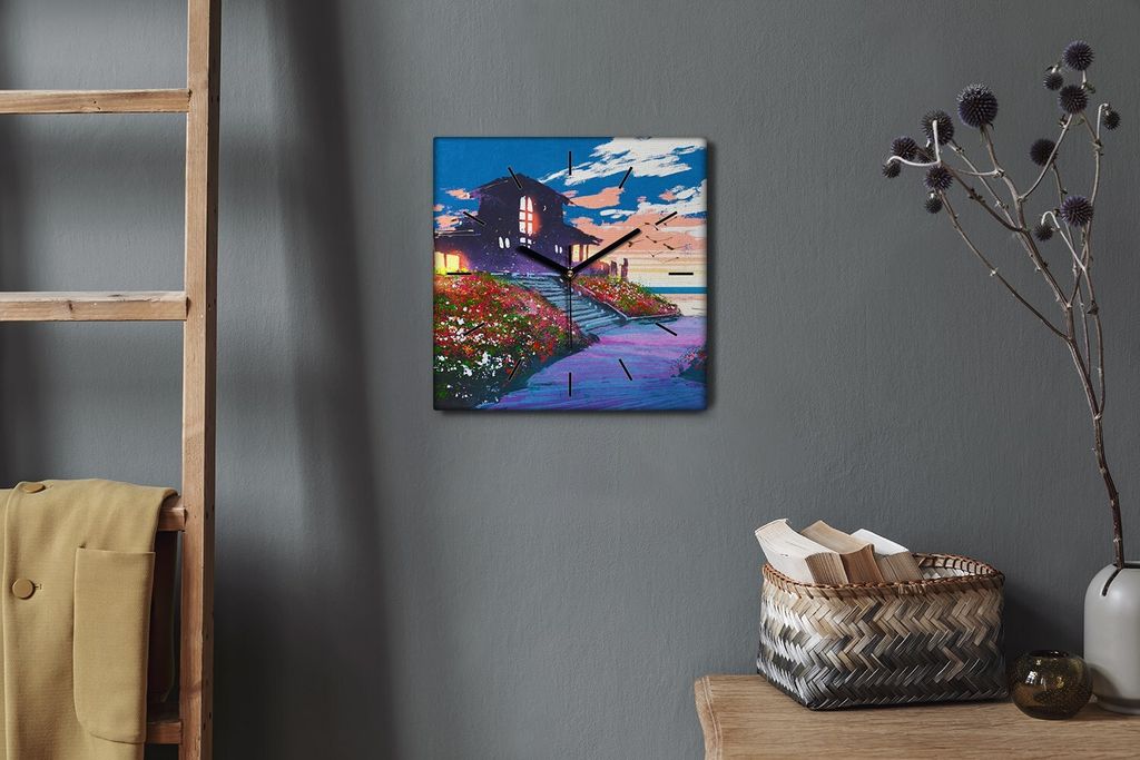 Coloray Hodiny Unikátní 30x30 cm  Tiché hodiny Pro obývací Produktbild 