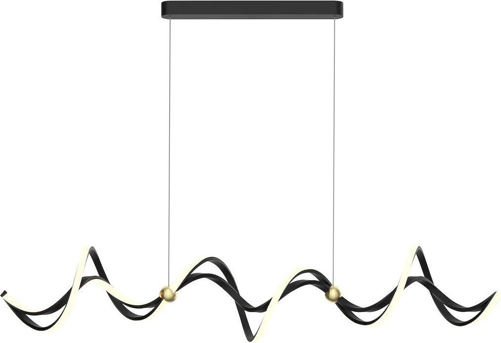 Lampa wisząca LED COLIA czarno-złota 55W neutralna 3500lm Zdjęcie produktu 