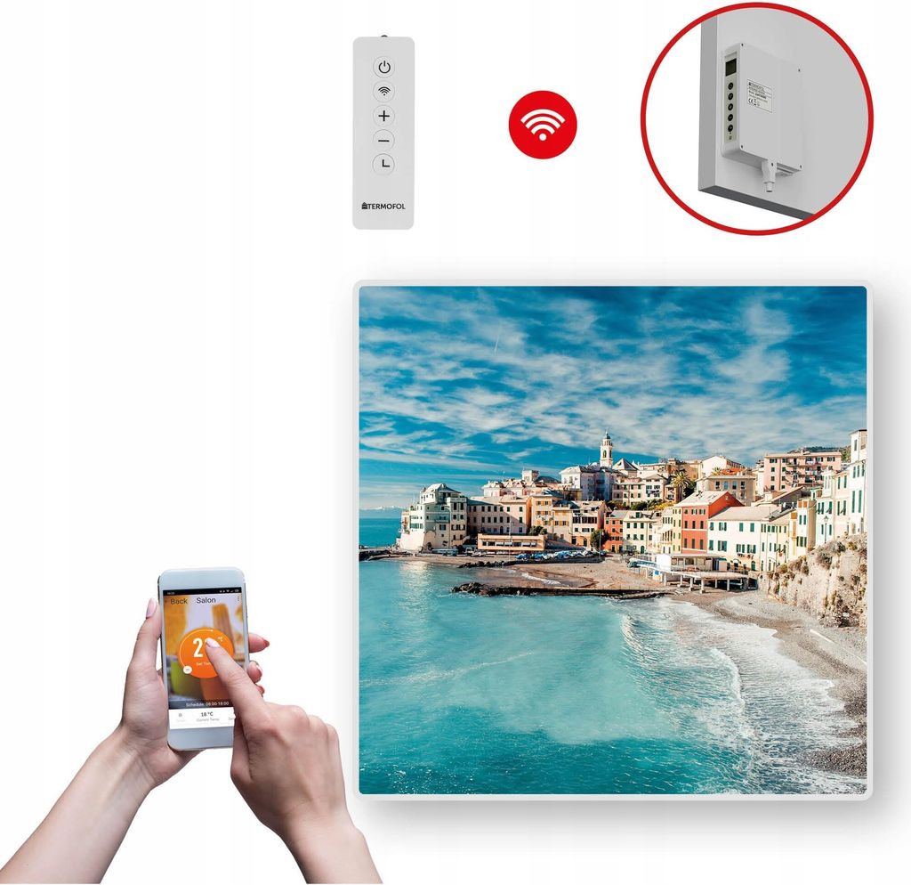 Termofol TF-SWT Infrarot Wandheizung - Wandheizung Elektrisch - Meer - 350W - 60x60 cm