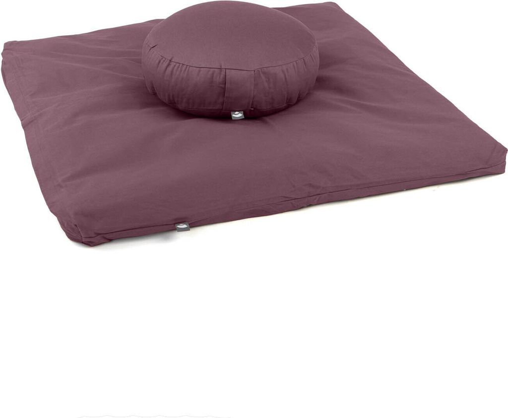 Meditations-Set ECO | Meditationskissen Rondo extra flach + Zabuton