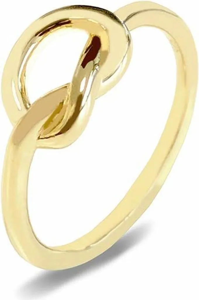 Anello Cuore Annodato New Bling Argento e Oro - Regalo Romantico Donna