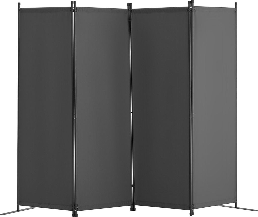 Raumteiler 4-teiliger Faltbarer Sichtschutz Trennwand Paravent Grau