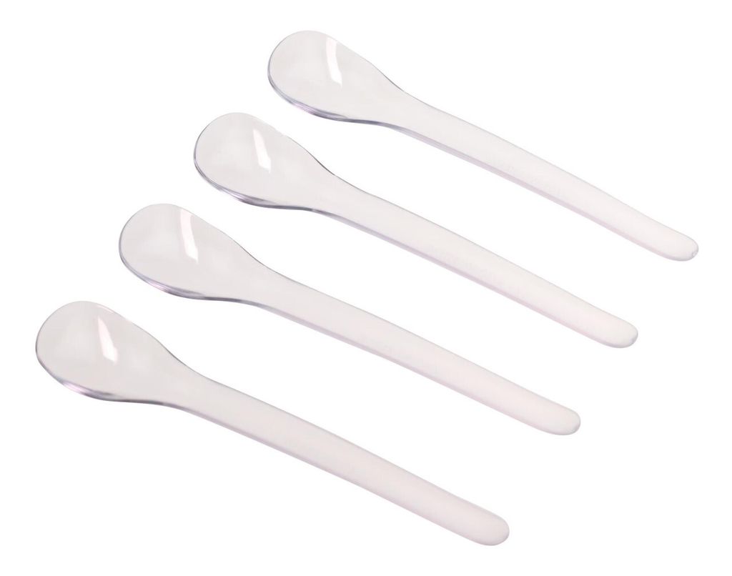 Fackelmann Eilöffel 14 cm transparent oder weiß 4 Stück Produktbild 