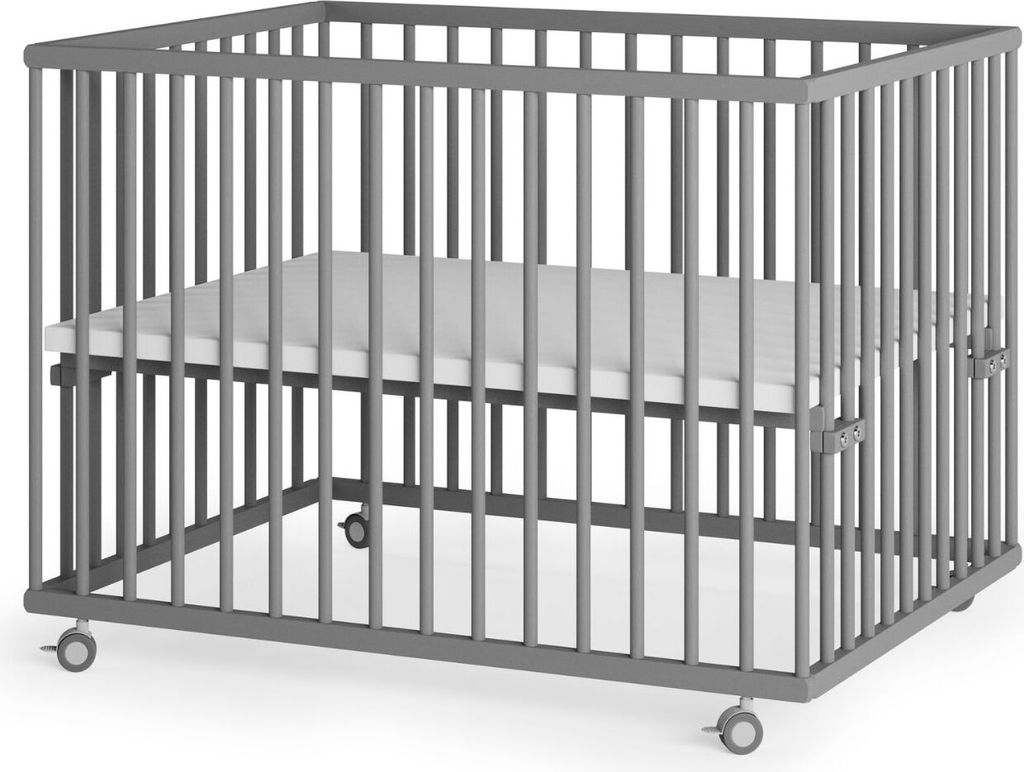 Laufgitter 75x100 cm - grau - Premium Kollektion
