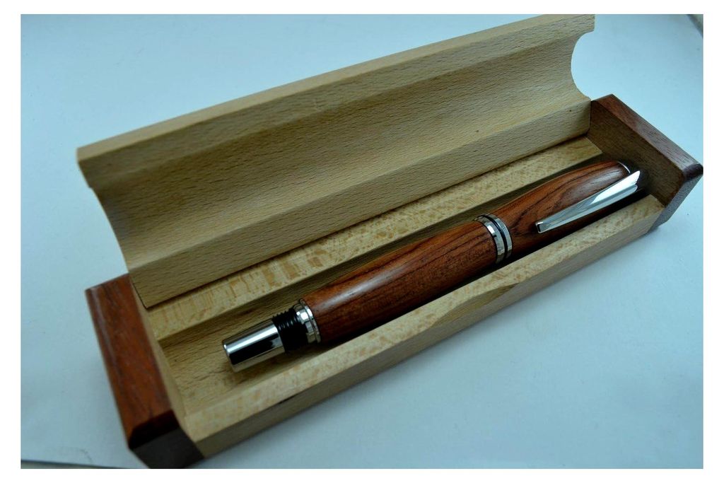 Bubinga Holz Brunnen Stift-Fall