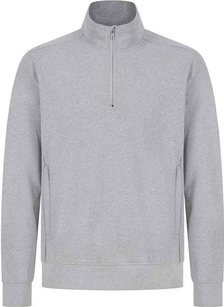 Henbury - Sweatshirt mit kurzem Reißverschluss für Herren/Damen Uni PC5254 (XL) (Grau meliert)