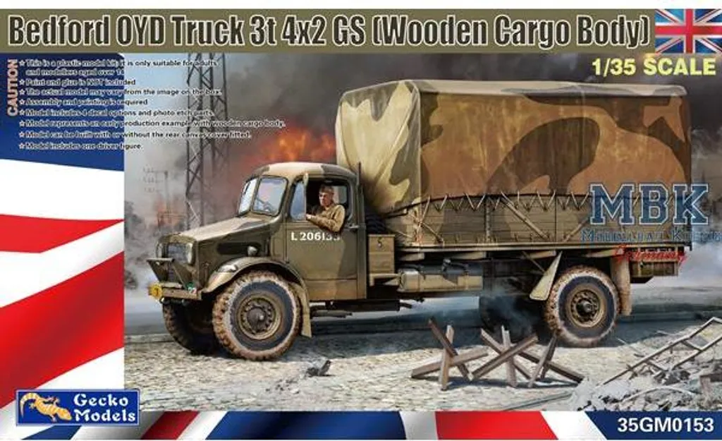 Maquette Militaire Camion Bedford OYD 3t avec Caisse en Bois 1/35
