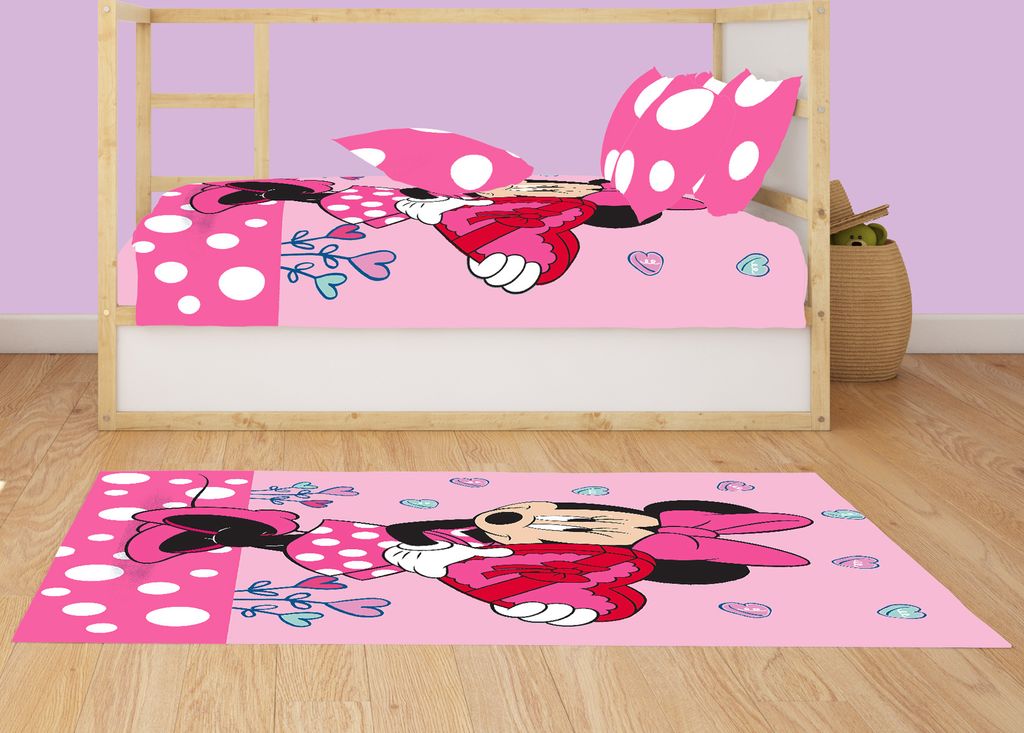 Kinderteppich Minnie Mouse Herz 100x133 cm Produktbild 4