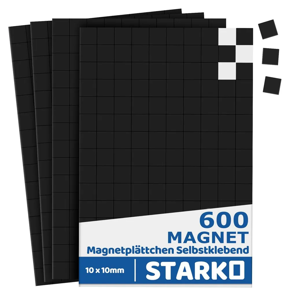 Fixez Tout sans Percer : 600 Aimants Autocollants Plats 1x1cm Anti-traces