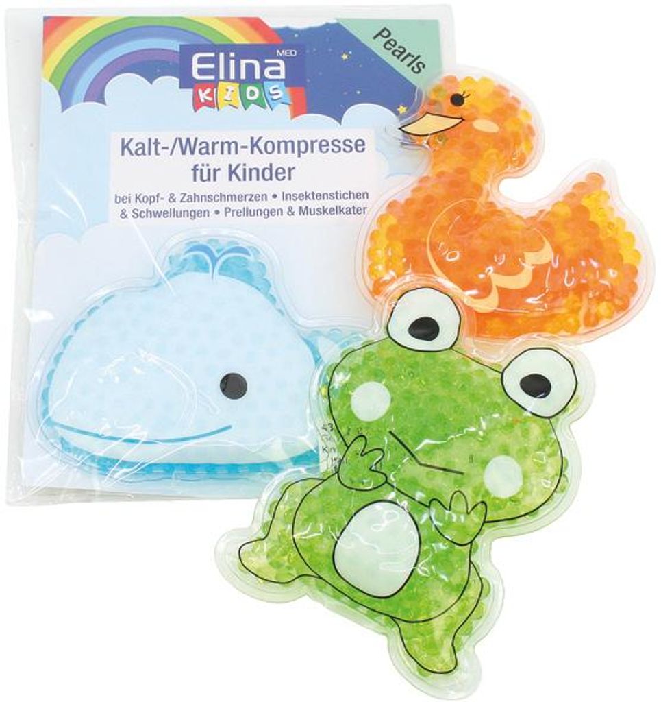 ELINA Kompresse Gelperlen Kids kalt/warm 3fach sortiert Produktbild 