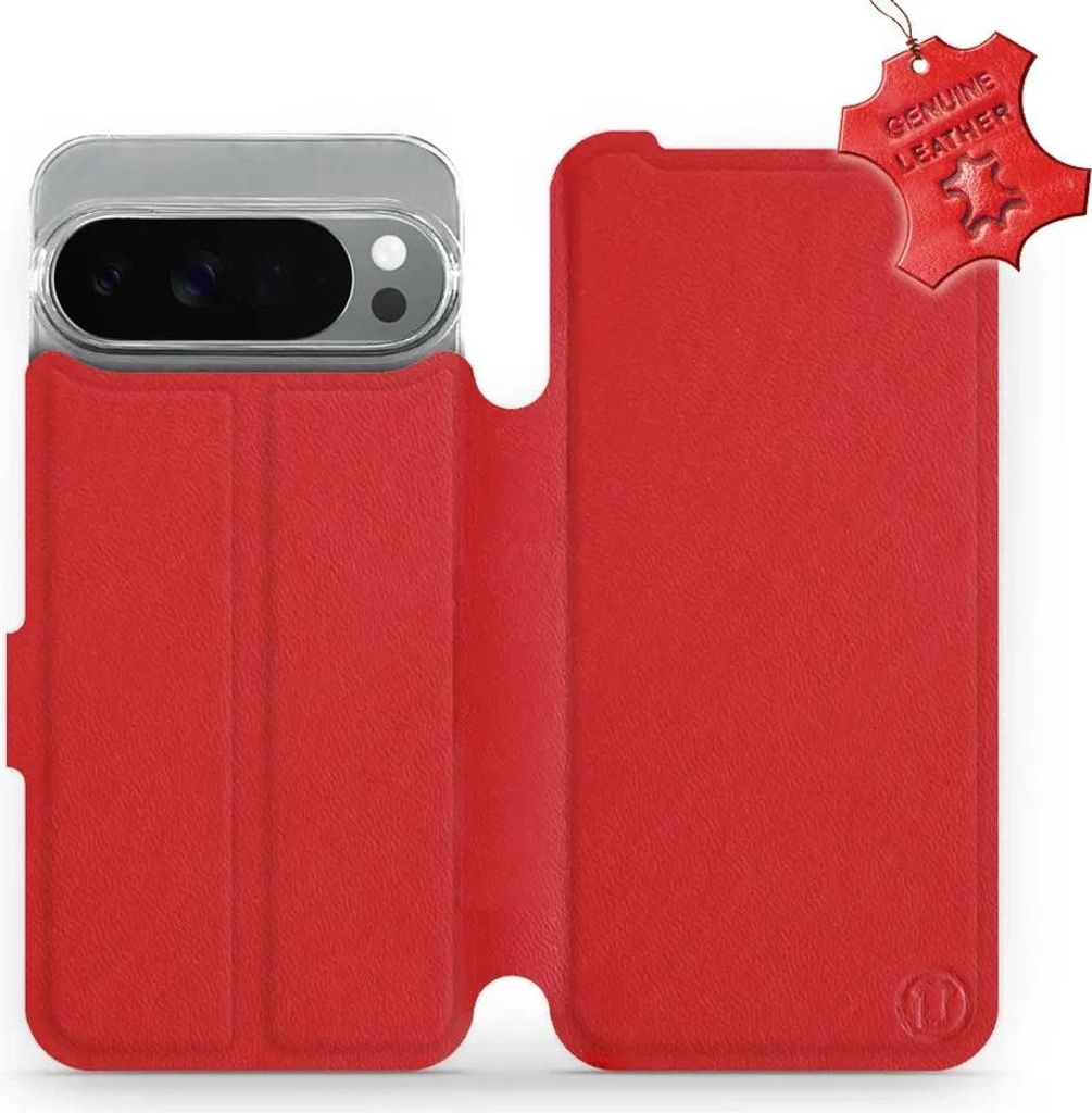 Echtleder Handyhülle für Pixel 10 Pro XL, Mobiwear Leather, Rot