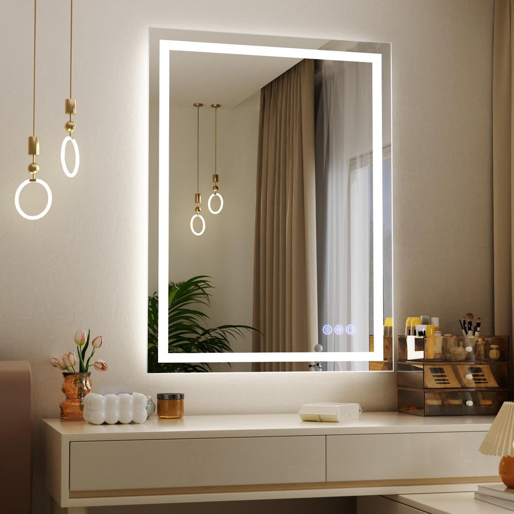 Koonmi 80x60cm LED Badezimmerspiegel - 3 Einstellbare Produktbild 
