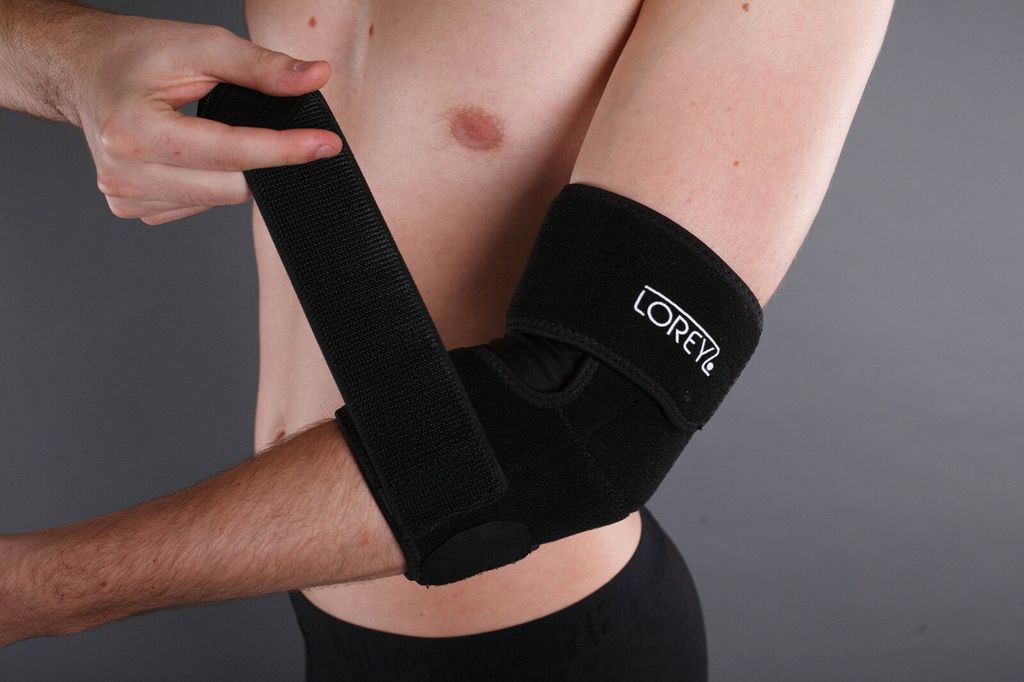 LOREY - Hochwertige Ellenbogenbandage aus offenporigem Produktbild 3