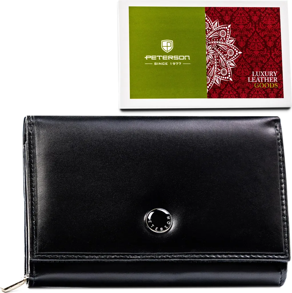 Portafoglio donna in pelle PTN D15-NGV-7568 Nero