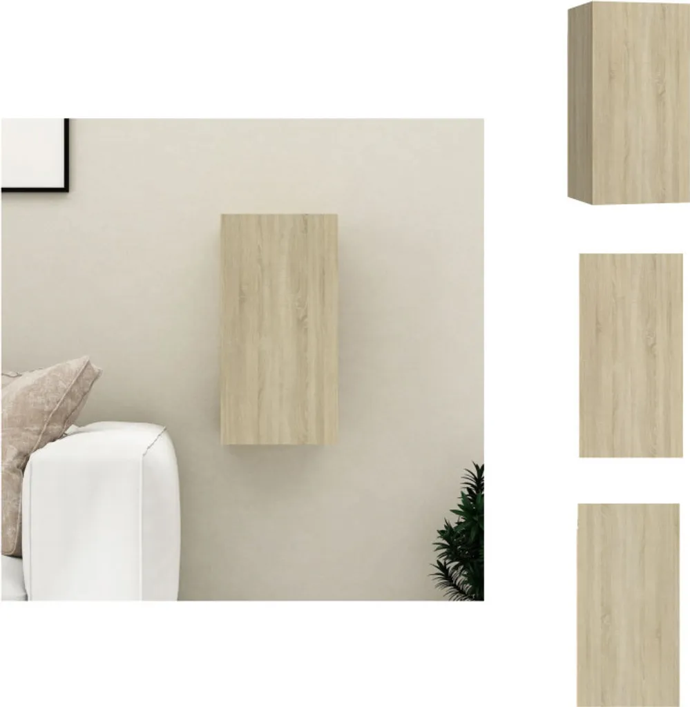 Mobile Porta TV Sospeso vidaXL Sonoma 60cm | Design Moderno Materiale Legno - 1