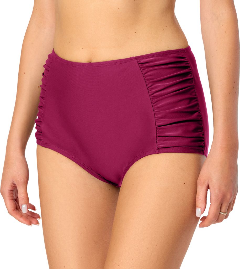 Bellivalini Damen High Waist Bikinihose Bauch Weg Effekt Badehose BLV50-284 (Snob, XXL)