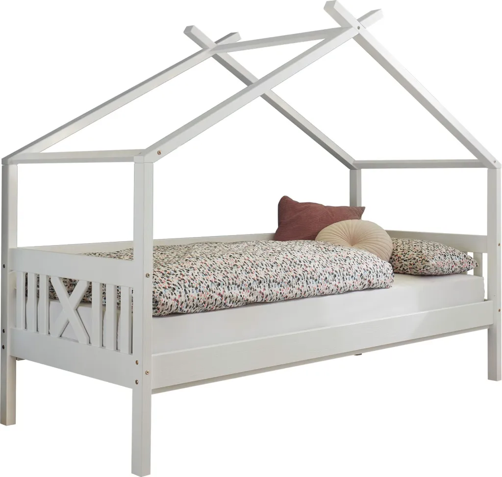Lit d'enfant JULETTA 90x200 cm en bois massif : Durable et Stable