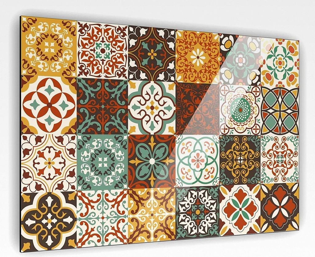 Küchenspritzschutz mit Fliesenmuster in verschiedenen Größen | Küchenrückwand | Aluverbund | Fliesenschutz | Paneele | Küchenfliesen | Fliese...