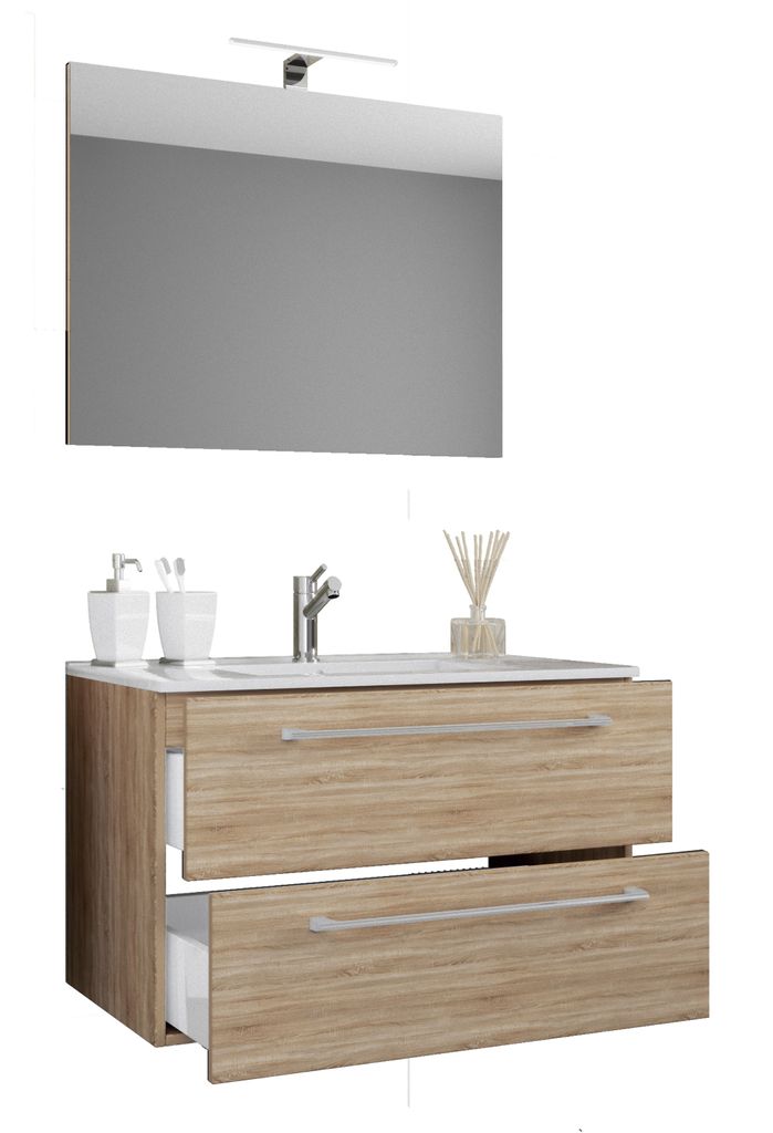 3 pièces lavabo lavabo | meuble lavabo largeur 60 cm | Image du produit 