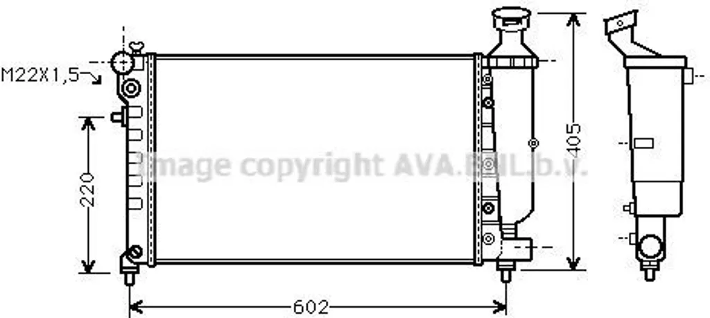 Radiateur moteur PRASCO CNA2118 pour Peugeot 106 II - OE 133001 Qualité